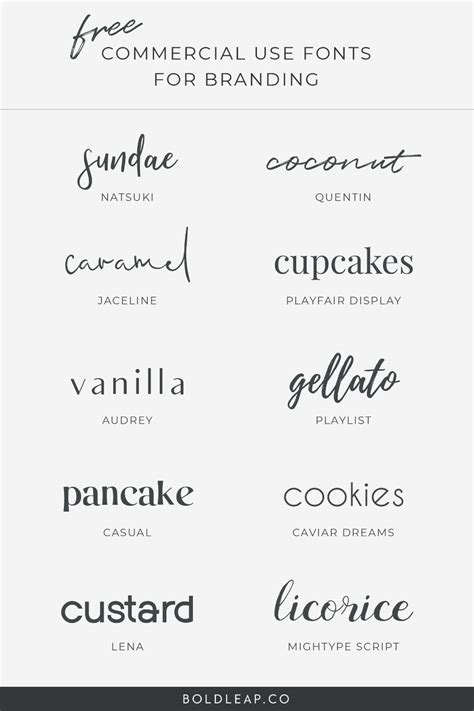 10 Free Commercial Use Fonts For Branding Bold Leap Creative Free