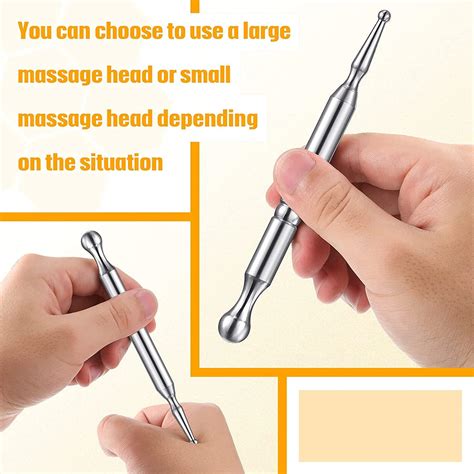 Stainless Steel Acupressure Bar Massage Pen Manual Acupressure Pen Deep
