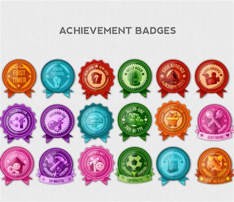 Achievement Badges And Flags 2d Illustrations On Student Show Badge
