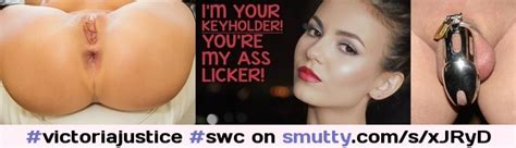 Victoriajustice Swc Caption Fake Chastity Dildo Keyholder Beautiful Mistress Cuckold