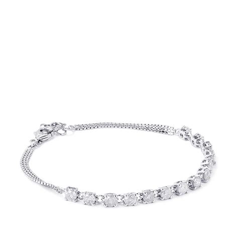 Diamond Bracelet In Sterling Silver 350cts Gemporia