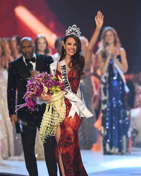 It was used by the miss universe organization since the 1970s. Catriona Gray is Miss Universe 2019! - Star Style PH