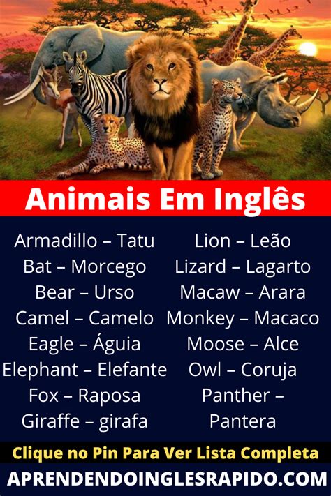 Animais Com B Em Ingles