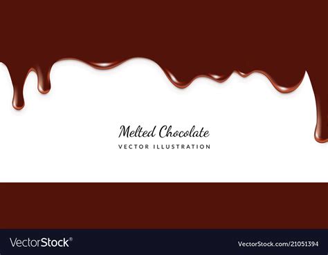 Dripping Melted Chocolate Royalty Free Vector Image