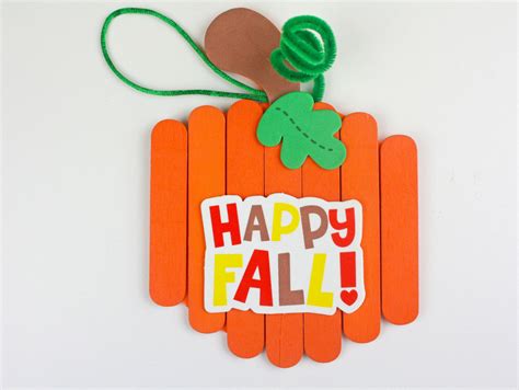 Pumpkin Popsicle Stick Craft Fun365