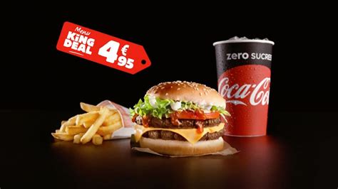 Burger Le Moins Calorique Chez Burger King - Burger King - Menu King Deal à 4,95 € - Publicité pas terrible