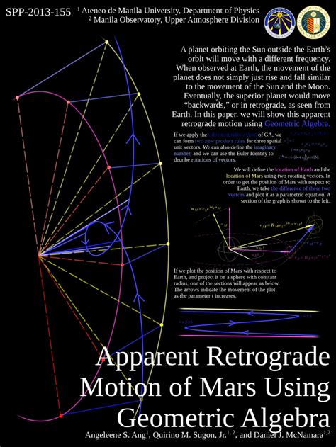 Pdf Apparent Retrograde Motion Of Mars Using Geometric Algebra