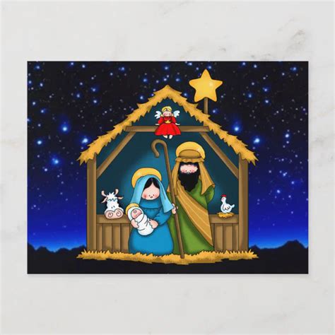 Nativity Stable Scene Postcard Zazzle