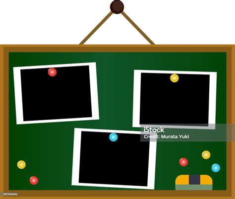 Blackboard The Photo Was Pasted Stock Illustration Download Image Now