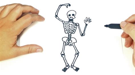 Cómo Dibujar Un Esqueleto Paso A Paso Dibujo Fácil De Esqueleto Youtube