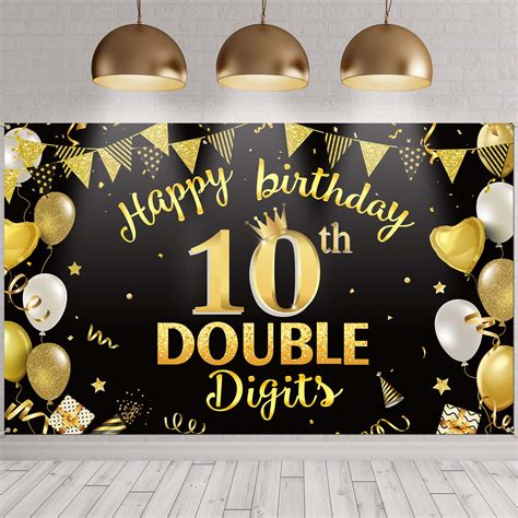 Buy 10th Birthday Party Decorations Supplies 10 Years Old Birthday