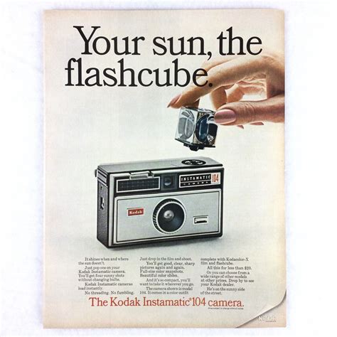 1967 original vintage kodak instamatic camera magazine ad advertisement flash ebay