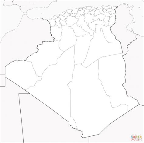 Algeria Map Coloring Page Free Printable Coloring Pages