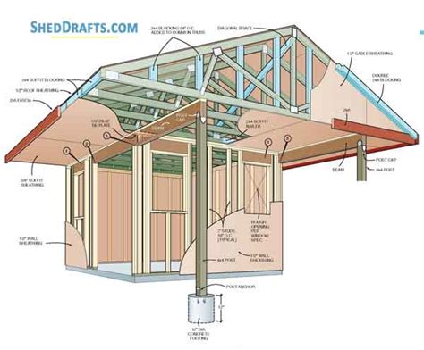 10×12 Backyard Storage Shed With Porch Plans