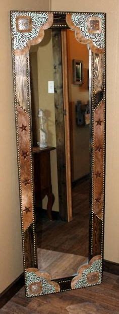 A metal arch mirror can help create a beautiful, calm and luxurious feel to your entry hall. western style bathroom mirrors | FANCY WESTERN ROUND ...