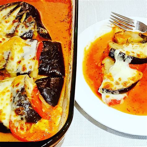 Aubergine aux tomates et mozzarella gratinée