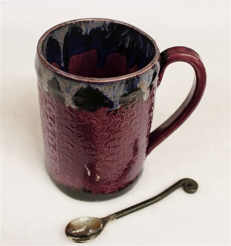 Discover unique coffee mugs & travel mugs for women. Deep Purple Swirl Coffee Mug, Extra Large Stoneware Mug ...