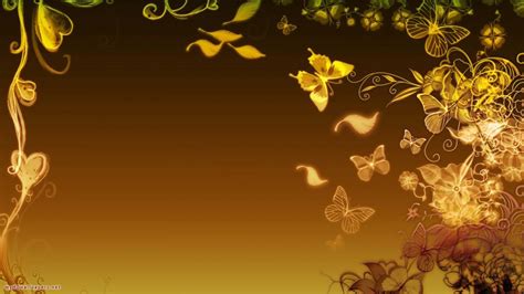 Free Download Golden Butterflies Free Desktop Wallpaper Hd Wallpapers