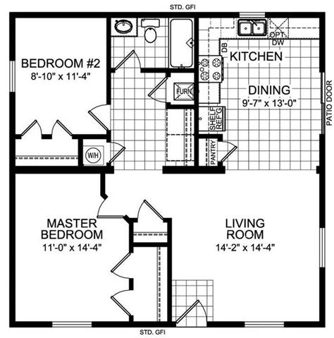 40 feet = 12.192 meters. Image result for 20 x 40 800 square feet floor plan | Tiny ...