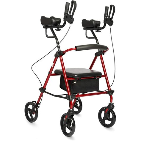 Zler Rollator Walker With Armrest Up Rollator With Extra Wide Padded