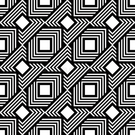 Seamless Black And White Pattern Stock Vector Illustration Of Line