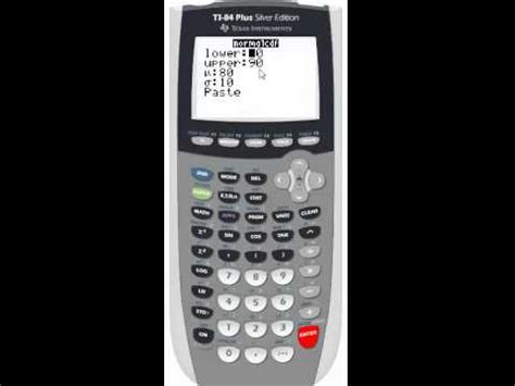 Enter the standard deviation, 1.28, and then press the end parentheses key. NormalCDF on the TI 84 video - YouTube