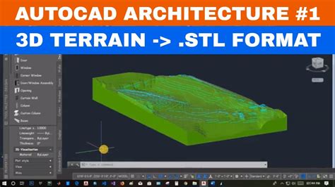 Autocad Architecture 1 Create 3d Terrain From Contour Lines And Export