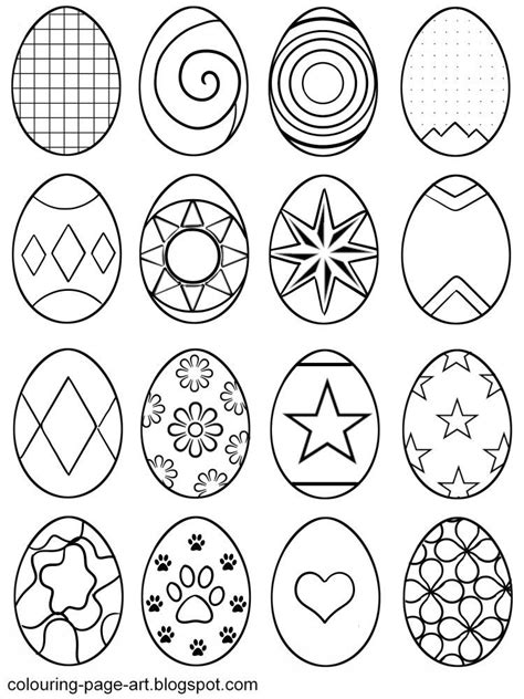 Multiple Easter Egg Coloring Page