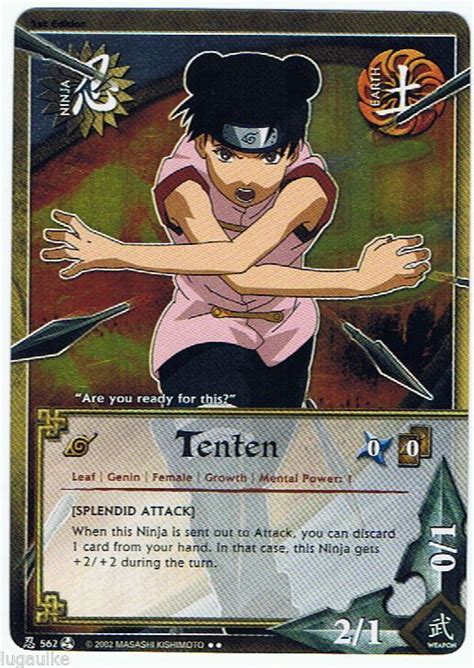 N 562 Tenten Holo Foil Rare Naruto Card 1st Edition