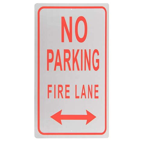 Fire Lane Sign No Parking On Marked Fire Lane Warning With Double