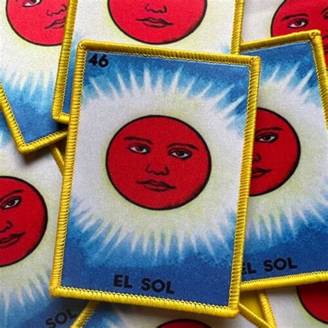 El Sol Loteria Mexican Game Iron On Patch Parche De Loteria Etsy