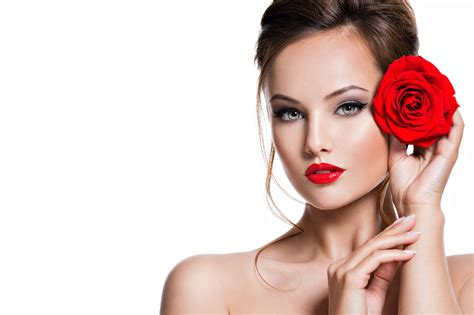 Model Rose Makeup Face Coolwallpapersme