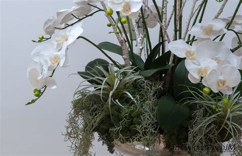 Luxury Large Real Touch Orchid Arrangement Preserved Floral Arrangements And Silk Flowers