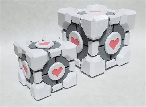 Portal Weighted Companion Cube Aperture Science Inc 3d Etsy