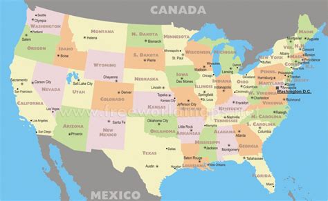 Printable List Of 50 States 50 States With Abbreviations List