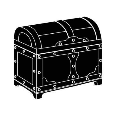 Treasure Chest Silhouette Vector Art Icons And Graphics For Free Download