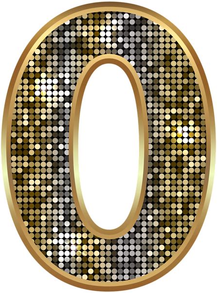 Gold Number Zero Png Clipart Image 0 Png Transparent Png Full Size