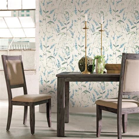 Blue Floral Sprig Peel And Stick Wallpaper By Roommates For