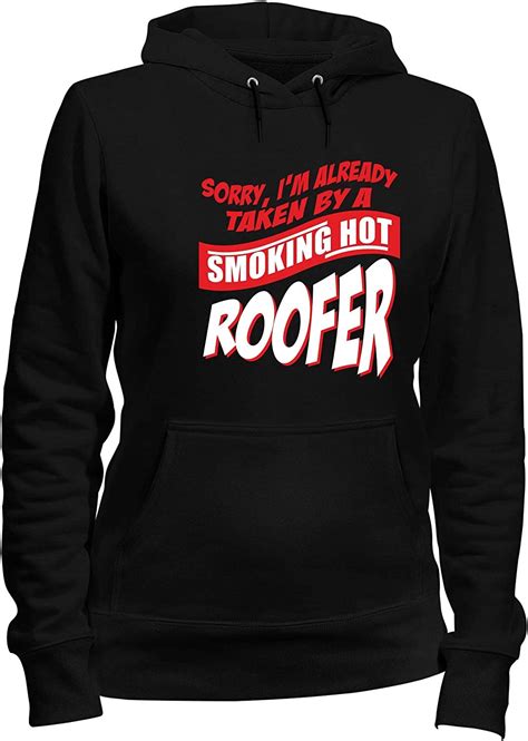 T Shirtshock Kapuzen Sweatshirt Frauen Schwarz Gen0772 Smoking Hot Roofer Amazonde Fashion