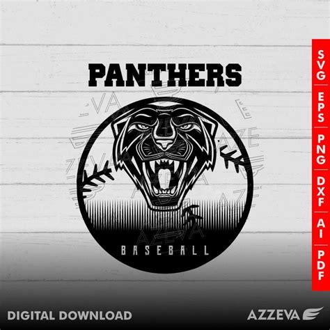 Panthers Baseball Design Png Eps Ai Dxf Png Pdf  And Svg Files