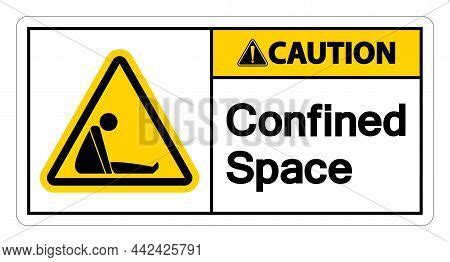 Caution Confined Vector Photo Free Trial Bigstock