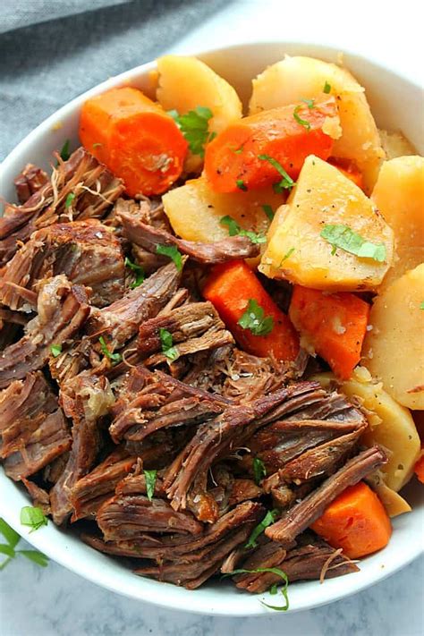 How to make instant pot pot roast that is so tender, it melts in your mouth. Instant Pot Pot Roast - Crunchy Creamy Sweet