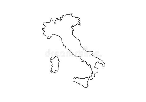 Mapa Do Esboço De Italy No Branco Ilustração Stock Ilustração De