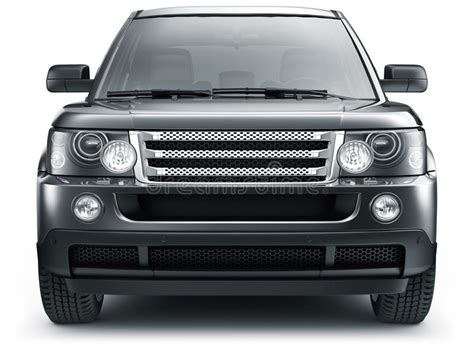 Text car logos are used in many car companies, usually the initials or whole car company names, written in some particular text style. Front View Of Black Suv Car Stock Illustration ...