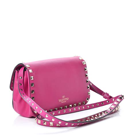 Valentino Vitello Rockstud Mini Crossbody Bag Pink 505205
