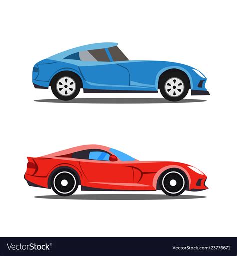 Model Of Profile Cars Car Cartoon Designs In Prof Vector Image