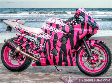 Shop the best women's pink cruiser ride style motorcycle gear for your motorcycle at j&p cycles. Brittany Morrow and Her Zebra-Striped Pink and Black ...
