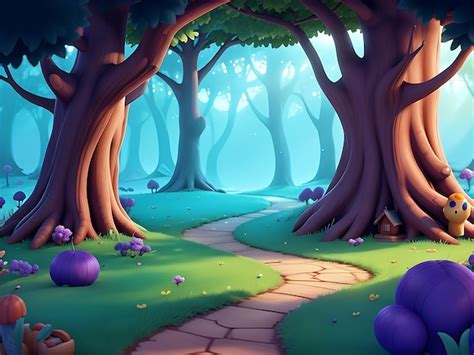 Premium Ai Image Abstract And Magical Enchanted Forest Background