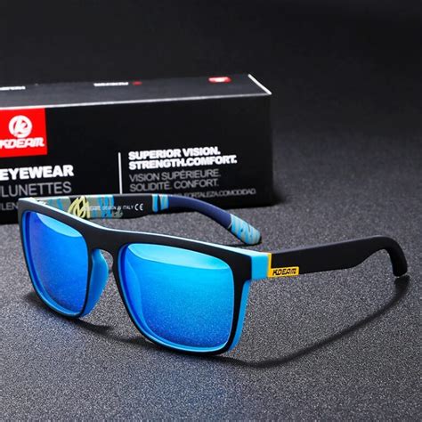 New Arrived Kdeam Mirror Polarized Sunglasses Men Square Sport Sun