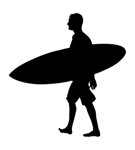 Man With Surfboard Silhouette Free Stock Photo Public